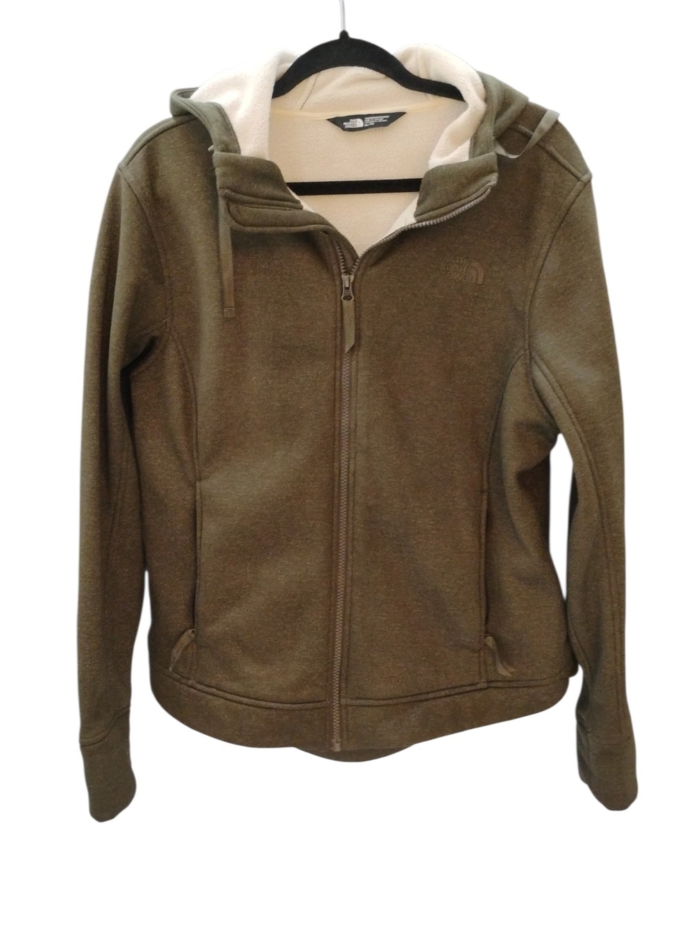 The North Face Women's Olive Green Full-Zip Hooded Jacket SZ XL